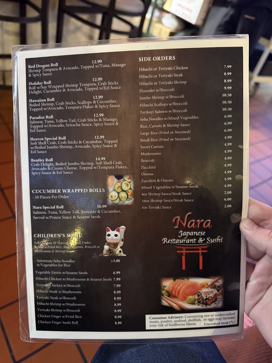 Nara Japanese Restaurant Menu - Image 2